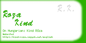 roza kind business card